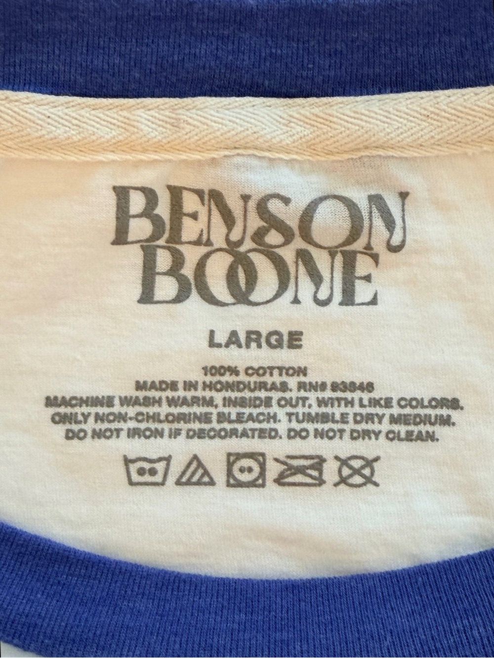 Benson Boone Rollerblading Benny Ringer Tee Retro Size Large - Picture 4 of 4